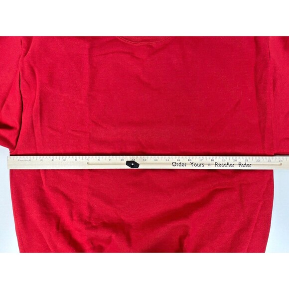 NWT Vintage 90s Jerzees NuBlend Made in Mexico Blank Sweatshirt Red Men's L (B1) - Picture 5 of 6